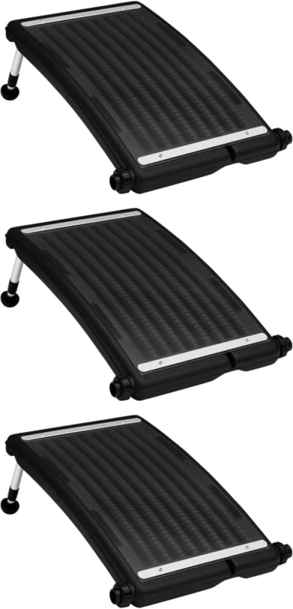 VidaXL Zwembadverwarmingspanelen 3 st solar gebogen 72,5x46 cm