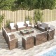 VidaXL 16-delige Loungeset met kussens poly rattan bruin