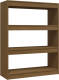 VidaXL Boekenkast/kamerscherm 100x30x103 cm grenenhout honingbruin