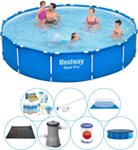 Zwembad Met Accessoires - Bestway Steel Pro Rond 396x84 Cm