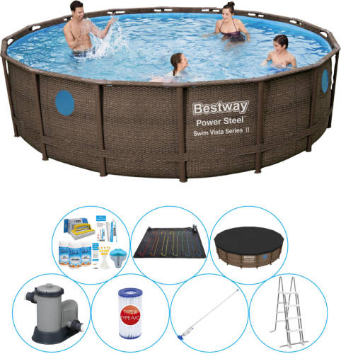 Bestway Power Steel Swim Vista Rond 488x122 Cm - Zwembad Inclusief Accessoires