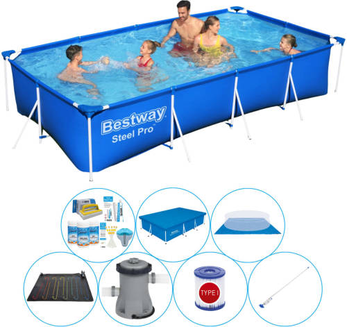 Zwembad Combi Deal - Bestway Steel Pro Rechthoekig 400x211x81 Cm