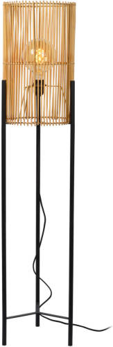 Lucide Jantine - Vloerlamp - Ø 30 Cm - 1xe27 - Licht Hout
