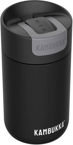 Kambukka Olympus Thermosbeker 300 Ml - Makkelijk Reinigen - Lekvrije Koffiebeker - Rvs - Jet Black