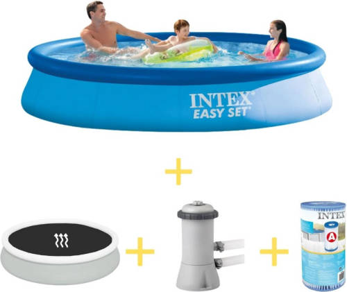 Intex Zwembad - Easy Set - 366 X 76 Cm - Inclusief Solarzeil, Filterpomp & Filter