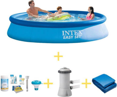 Intex Zwembad - Easy Set - 366 X 76 Cm - Inclusief Ways Onderhoudspakket, Filterpomp & Grondzeil