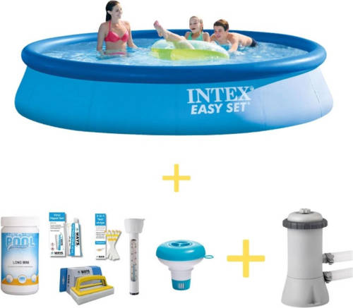 Intex Zwembad - Easy Set - 396 X 84 Cm - Inclusief Ways Onderhoudspakket & Filterpomp