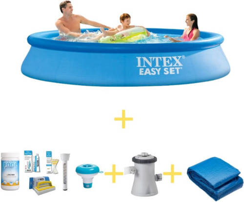 Intex Zwembad - Easy Set - 305 X 61 Cm - Inclusief Ways Onderhoudspakket, Filterpomp & Grondzeil