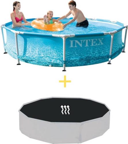 Intex Zwembad - Metal Frame - Strandzijde - 305 X 76 Cm - Inclusief Solarzeil