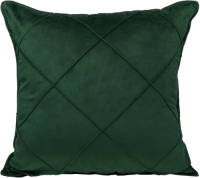 QUVIO Sierkussen Gevuld Met Ruit Patroon - 50 X 50 Cm - Fluweel - Donkergroen
