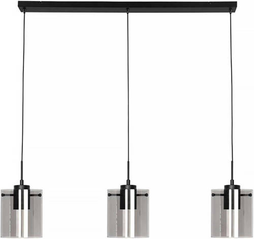 Freelight Hanglamp Interno 3 Lichts L 100 Cm Zwart