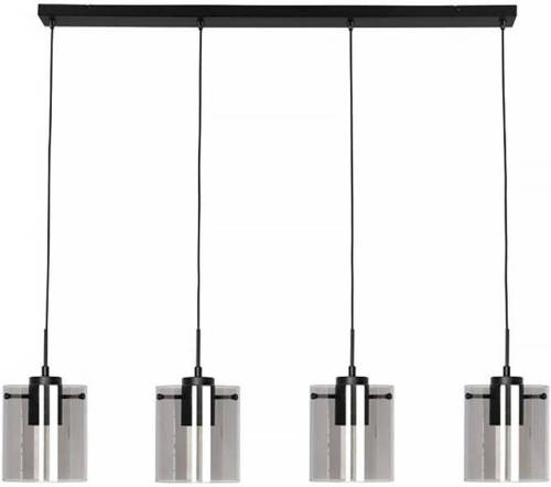 Freelight Hanglamp Interno 4 Lichts L 120 Cm Zwart