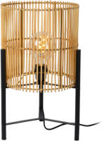 Lucide Jantine - Tafellamp - Ø 30 Cm - 1xe27 - Licht Hout