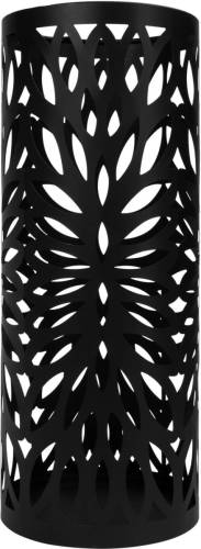 QUVIO Paraplubak Met Bladeren Patroon - Metaal - Zwart