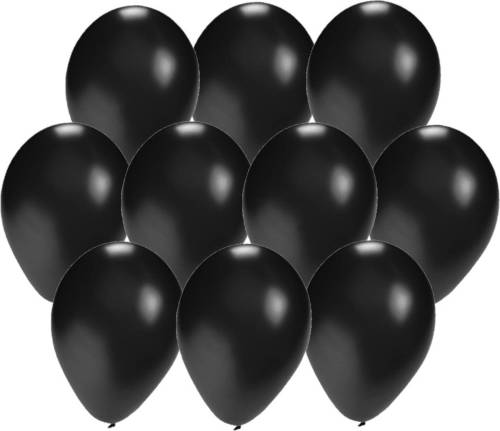 Bellatio Decorations 60x Stuks Zwarte Verjaardag/party Thema Ballonnen Van 27 Cm - Ballonnen