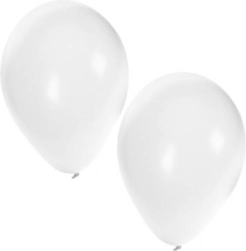 Bellatio Decorations 30x Stuks Witte Party Ballonnen Van 27 Cm - Ballonnen