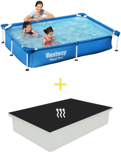 Bestway Zwembad - Steel Pro - 221 X 150 X 43 Cm - Inclusief Solarzeil