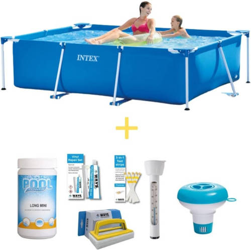 Intex Zwembad - Frame Pool - 220 X 150 X 60 Cm - Inclusief Ways Onderhoudspakket