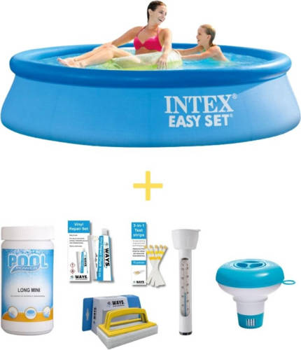 Intex Zwembad - Easy Set - 244 X 61 Cm - Inclusief Ways Onderhoudspakket