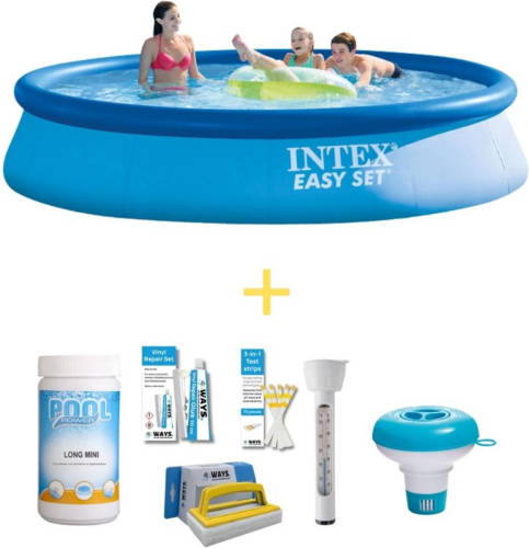 Intex Zwembad - Easy Set - 396 X 84 Cm - Inclusief Ways Onderhoudspakket