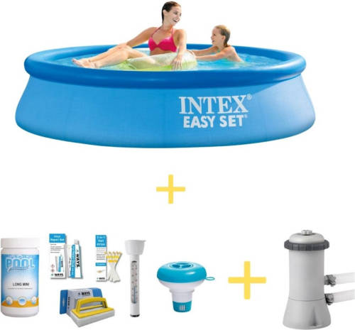 Intex Zwembad - Easy Set - 244 X 61 Cm - Inclusief Ways Onderhoudspakket & Filterpomp