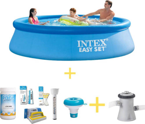 Intex Zwembad - Easy Set - 305 X 76 Cm - Inclusief Ways Onderhoudspakket & Filterpomp