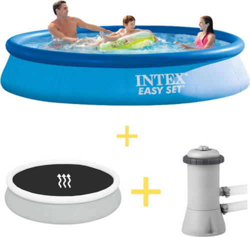 Intex Zwembad - Easy Set - 366 X 76 Cm - Inclusief Solarzeil & Filterpomp