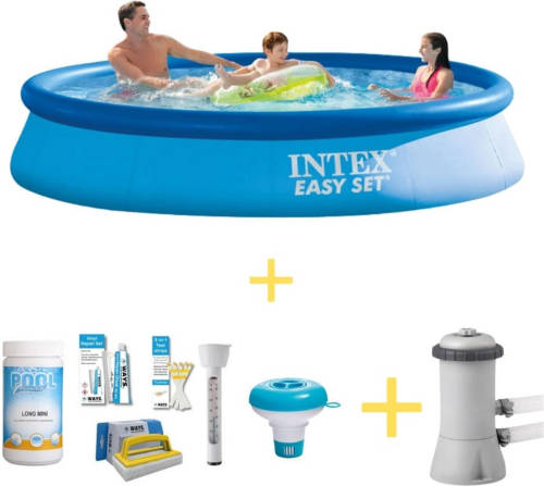 Intex Zwembad - Easy Set - 366 X 76 Cm - Inclusief Ways Onderhoudspakket & Filterpomp