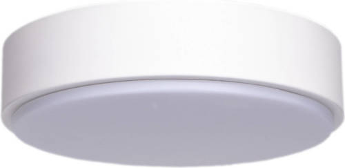 BES LED Led Plafondlamp - Aigi Santi - Opbouw Rond 20w - Warm Wit 3000k - Mat Wit - Aluminium