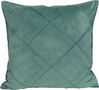 QUVIO Sierkussen Gevuld Met Ruit Patroon - 50 X 50 Cm - Fluweel - Groen