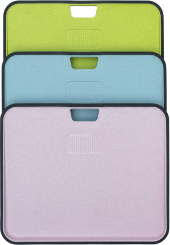Krumble Snijplanken Set Van 3 - 32 X 25 Cm - Plastic - Groen/blauw/roze