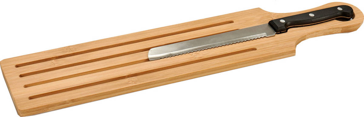 Kinvara Broodsnijplank 49,5 Cm Bamboe/staal Naturel 2-delig