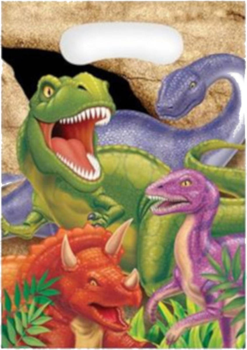 Witbaard Uitdeelzakjes Dino Blast Junior 22 Cm Groen 8 Stuks