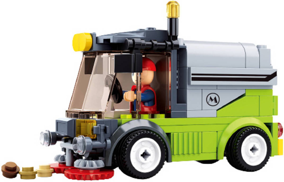 Sluban Veegwagen Town Junior 4,5 X 14,1 Cm 136-delig