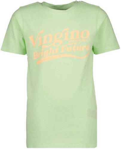 Vingino T-shirt Hazu met logo neon groen