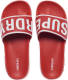 Superdry Sport Code Core Pool Slide badslippers rood/wit