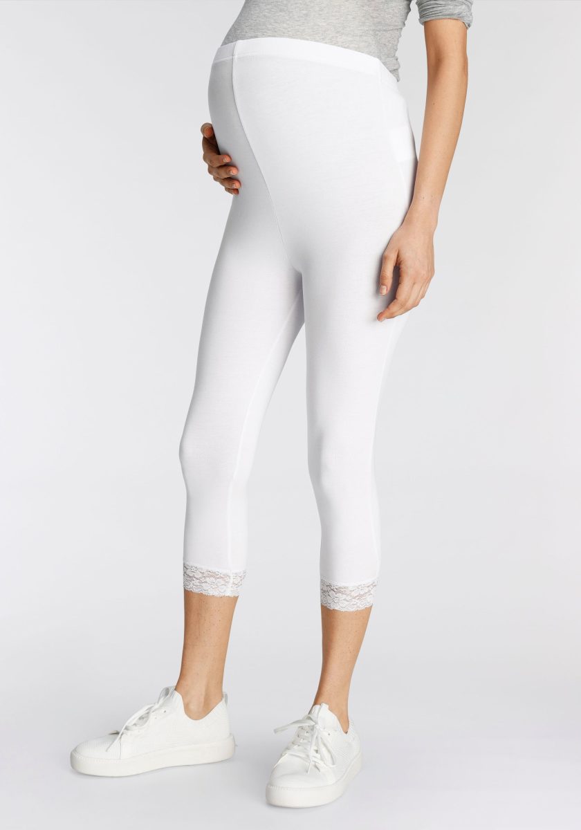 Neun Monate Caprilegging Capri Lace met kanten zoom