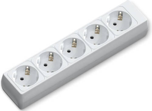 BES LED Verlengsnoer Zonder Snoer/kabel - Aigi Bovun - 3680w - 5 Stopcontacten - Wit Nederland