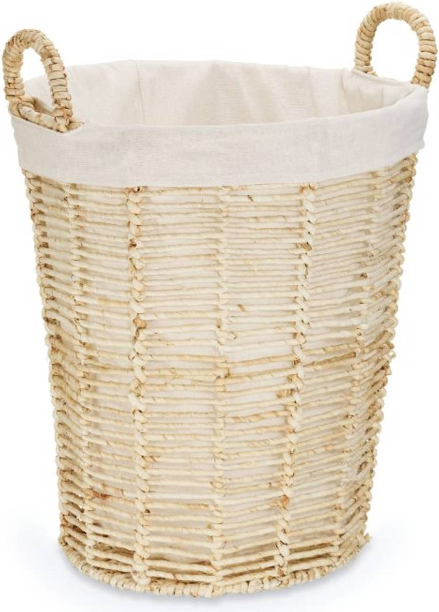 Wasmand, Gevlochten, Beige - Kela Alba