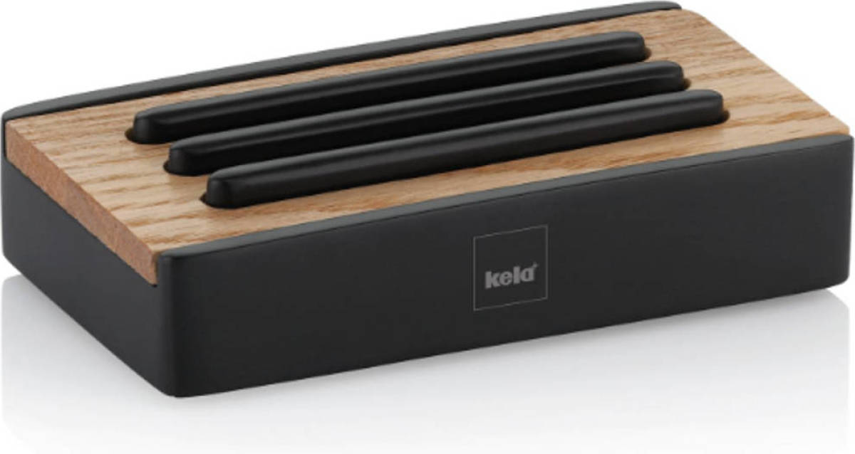 Zeepschaal, Hout, Zwart - Kela Cube