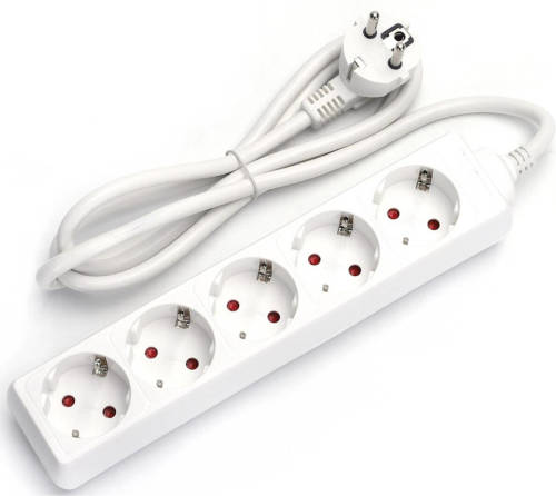 BES LED Verlengsnoer - Aigi Synci - 3680w - 5 Stopcontacten - 1.5 Meter - Wit Nederland