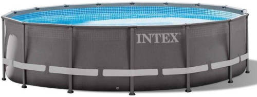 Intex Ultra Frame Opzetzwembad Met Accessoires 488 X 122 Cm Grijs