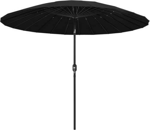 VidaXL Parasol Met Aluminium Paal 270 Cm Zwart