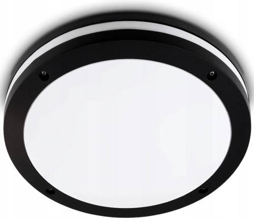 BES LED Led Plafondlamp - Badkamerlamp - Prixa Pauly - Opbouw - Rond - E27 Fitting - Mat Zwart