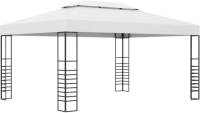 VidaXL Tuinprieel 4x3x2,7 M Gepoedercoat Staal Wit