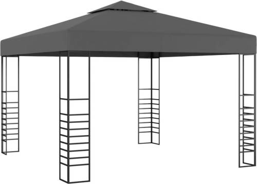 VidaXL Tuinpaviljoen 3x3 M Antraciet