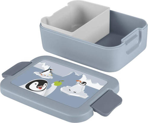 Sunware - Sigma Home Food To Go Broodtrommel Pinguin Blauw - 17 X 12,3 X 6,1 Cm