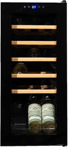 Vinata Wijnklimaatkast Met Zwarte Deur - 18 Flessen