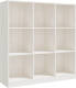 VidaXL Boekenkast/kamerscherm 104x33,5x110 cm massief grenenhout wit