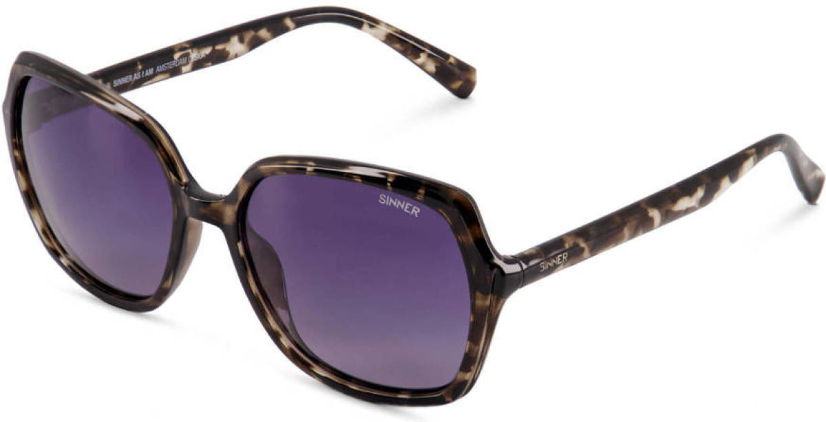 Sinner zonnebril Montara met tortoise print zwart